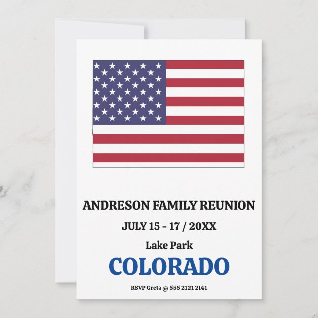Family Wiedersehen 🎉 COLORADO Staat Karte USA Fla (Vorderseite)