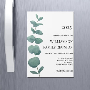 Family Wiedersehen Elegant Eucalyptus Magneteinladung