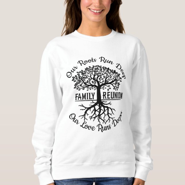 Family Wiedersehen Family Tree Herzwurzeln Sweatshirt (Vorderseite)