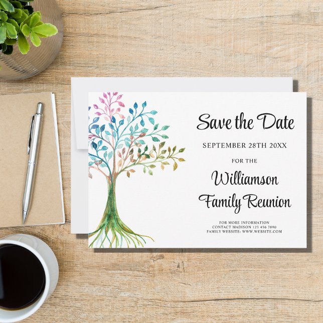 Family Wiedersehen Family Tree Save the Date Einladung (Von Creator hochgeladen)