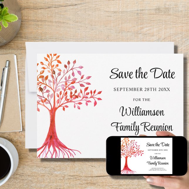 Family Wiedersehen Family Tree Save the Date Einladung (Von Creator hochgeladen)