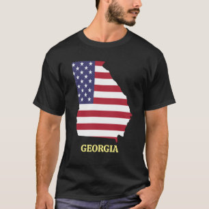 FAMILY WIEDERSEHEN GEORGIA Red White Blue USA Flag T-Shirt
