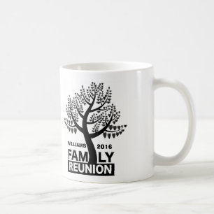 Family Wiedersehen Heart Tree Black Silhouette Kaffeetasse