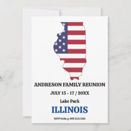Family Wiedersehen 🎉 ILLINOIS Staat Karte USA Fla