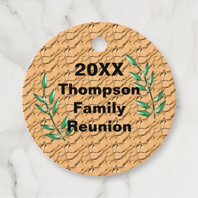 Family Wiedersehen Keepake Grüne Bäume Zweig Memen Geschenkanhänger (Vorderseite)