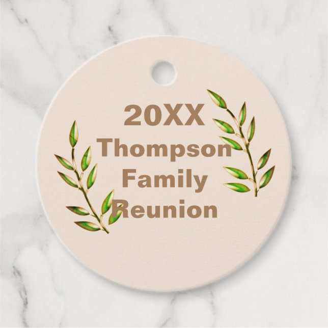 Family Wiedersehen Keepake Grüne Bäume Zweig Memen Geschenkanhänger (Vorderseite)