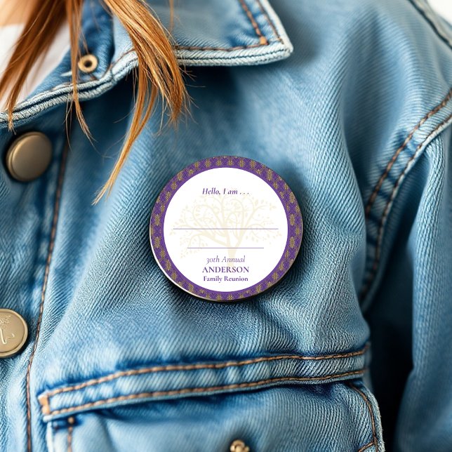 Family Wiedersehen Lila Gold Elegante Button (Von Creator hochgeladen)