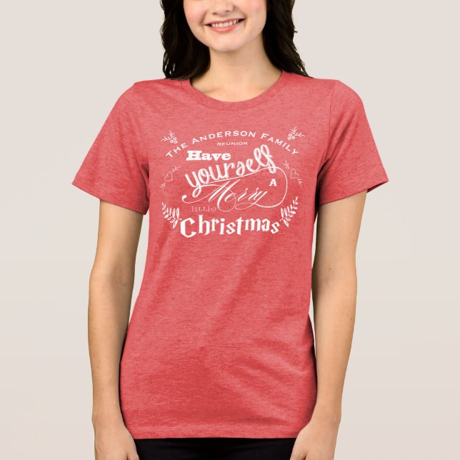 FAMILY WIEDERSEHEN Merry Little Christmas Tri-Blend Shirt (Vorderseite)