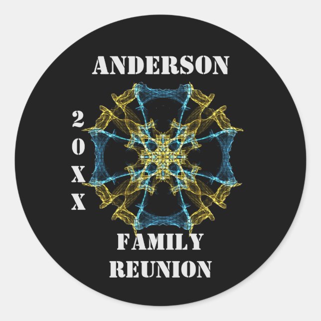 Family Wiedersehen Outer Space Celestial Umschlag  Runder Aufkleber (Vorderseite)