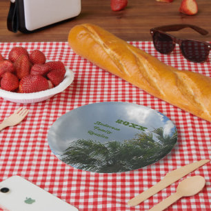 Family Wiedersehen Palm Tree Foto Tropical Beach T Pappteller