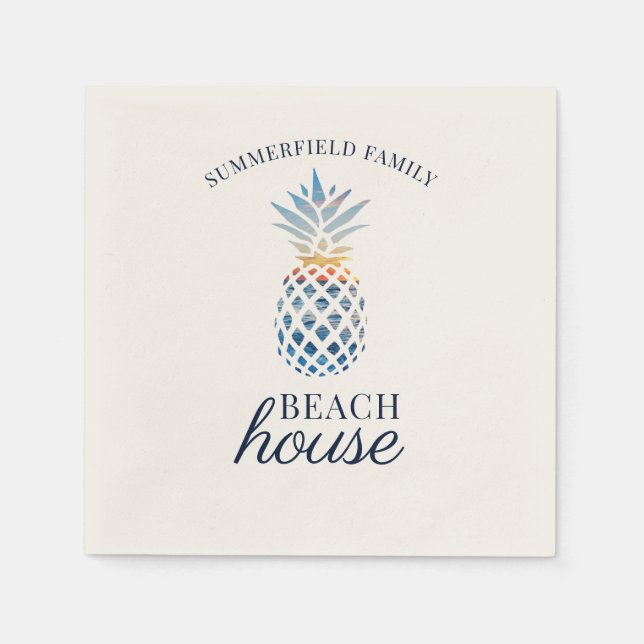 Family Wiedersehen Pineapa Tropical Beach House Serviette (Vorderseite)