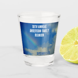 Family Wiedersehen Rainbow Colorful Summer Picinic Schnapsglas