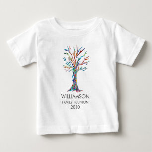 Family Wiedersehen Rainbow Family Tree Baby T-shirt