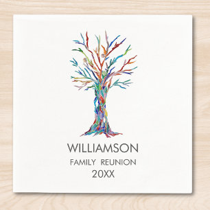 Family Wiedersehen Rainbow Family Tree Serviette