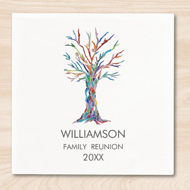 Family Wiedersehen Rainbow Family Tree Serviette (Von Creator hochgeladen)