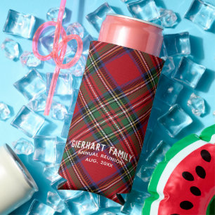 Family Wiedersehen Red Kariert Stewart Tartan Cust Selters Dosenkühler