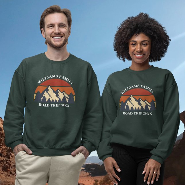 Family Wiedersehen Road Trip Mountain Sonnenunterg Sweatshirt (Von Creator hochgeladen)