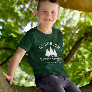 Family Wiedersehen Rustikale Pinienbäume Grün T-Shirt