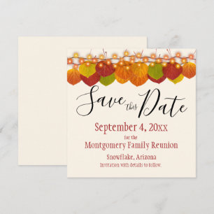 Family Wiedersehen Save the Date Fall Aspen Blätte