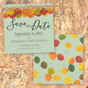 Family Wiedersehen Save the Date Fall Aspen Blätte