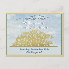 Family Wiedersehen Save the Date Genealogie Tree Ankündigungspostkarte