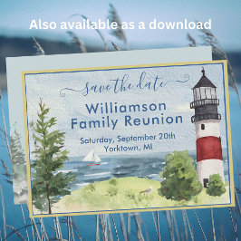 Family Wiedersehen Save the Date Lighthouse QR-Cod Ankündigung