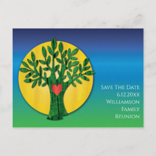 Family Wiedersehen Save the Date Moderner Baum Postkarte