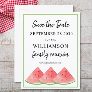Family Wiedersehen Save the Date Watermelon Ankündigungspostkarte