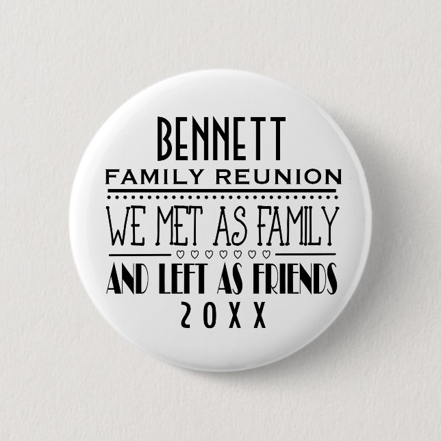 FAMILY WIEDERSEHEN SOUVENIR BLEIBT GIFT BUTTON (Vorderseite)