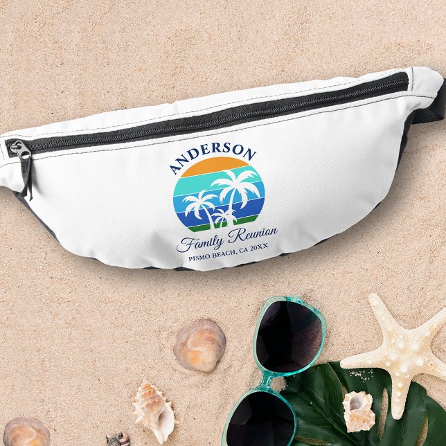 Family Wiedersehen Summer Beach Palmen Bauchtasche (Customize to change text size or text style.)