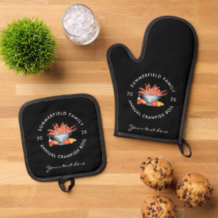 Family Wiedersehen Summer Seafood Boil Cookie Cust Ofenhandschuh & Topflappen-Set