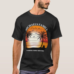 Family Wiedersehen Summer Sunset Beach Palm T-Shirt