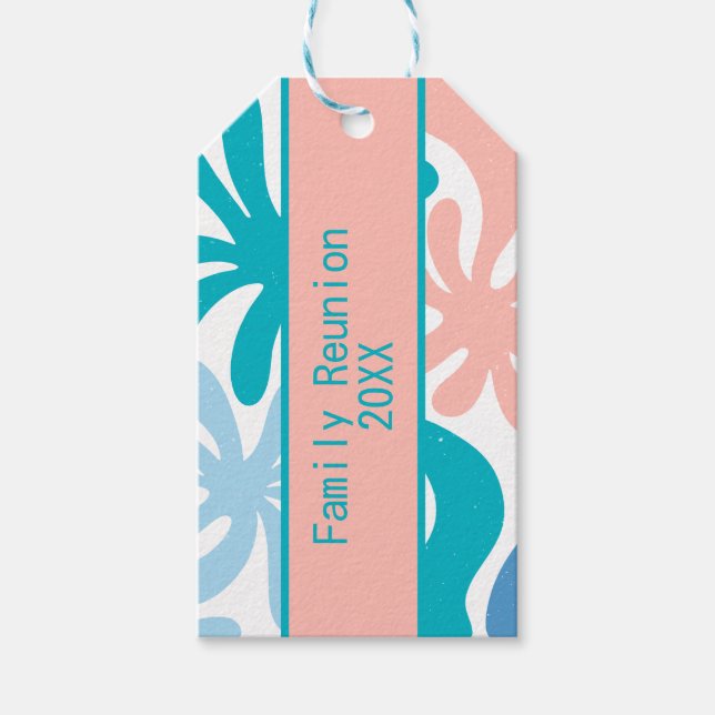 Family Wiedersehen Summer Thema Geschenk Tag Geschenkanhänger (Vorderseite)