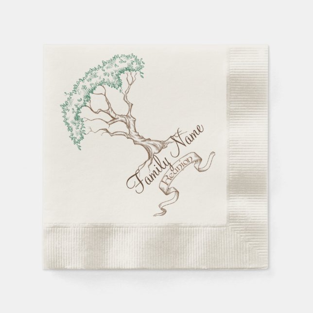 Family Wiedersehen Tree Serviette (Vorderseite)