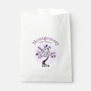 Family Wiedersehen Trendy Lila Baum Artwork Geschenktütchen