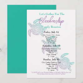 Family Wiedersehen Tribal Art Turtle Drei Tage Eve Einladung