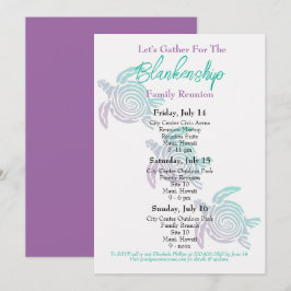 Family Wiedersehen Tribal Art Turtle Drei Tage Eve Einladung