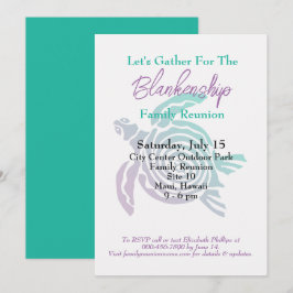 Family Wiedersehen Tribal Art Turtle Single Day Ev Einladung