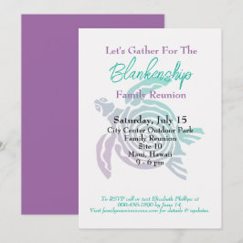 Family Wiedersehen Tribal Art Turtle Single Day Ev Einladung