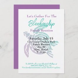 Family Wiedersehen Tribal Art Turtle Single Day Ev Einladung