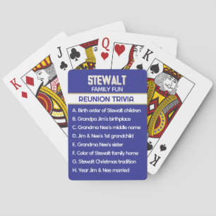 Family Wiedersehen Trivia! Fun Custom Spielkarten