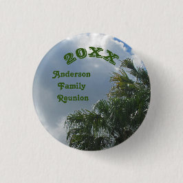 Family Wiedersehen Tropical Palm Tree Beach Urlaub Button