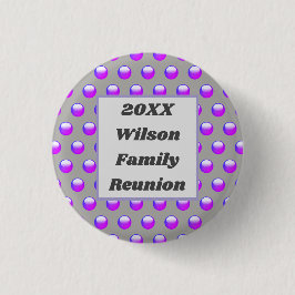 Family Wiedersehen Vibrann Lila Polka Dot Pattern Button