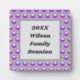 Family Wiedersehen Vibrant Lila Polka Dots Fotoplatte