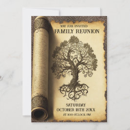 Family Wiedersehen - Vintage Treppenrolle Einladung