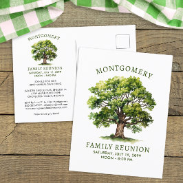Family Wiedersehen Watercolor Family Tree Postkarte