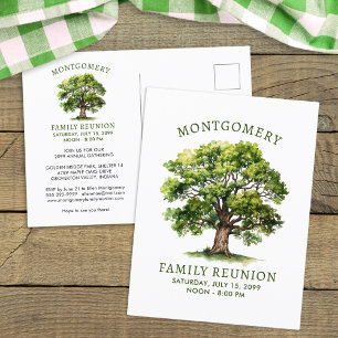 Family Wiedersehen Watercolor Family Tree Postkarte