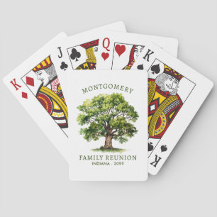 Family Wiedersehen Watercolor Family Tree Spielkarten
