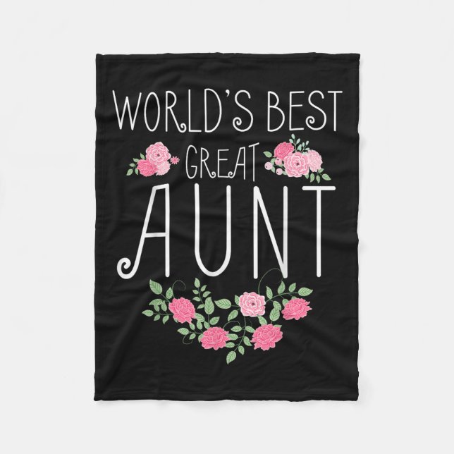 Family World's Great Aun Funny Auntie Ever Gift  Fleecedecke (Vorderseite)