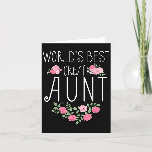 Family World's Great Aun Funny Auntie Ever Gift  Karte (Vorderseite)